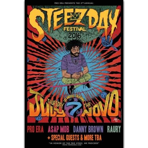 F249 Joey Bada$$ Capital Steez Quotes Music Tour Rap Hip Hop Silk Fabric Wall Poster Art Decor Sticker Bright