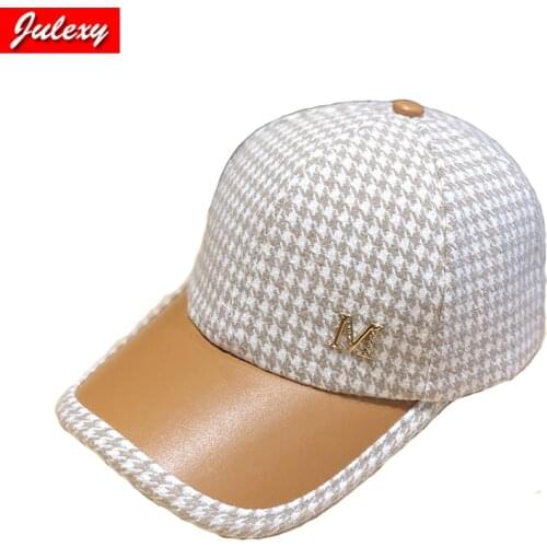 2021New Women Cap Fashion Woolen Plaid Cap Outdoor Sun Hat Net Baseball Cap For Men Cap Male Panama Hat HIp Hop Cap s Snapback