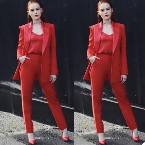 Classic Solid Women Suits Custom Made Peaked Lapel Pencil Pants Blazer Party Daily Casual Jacket 2 Pieces