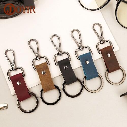 JOYIR Genuine Leather Key Holder Men Women Handmade Car Keyring High Quality Keychain Housekeeper Accessories Organizer Gifts