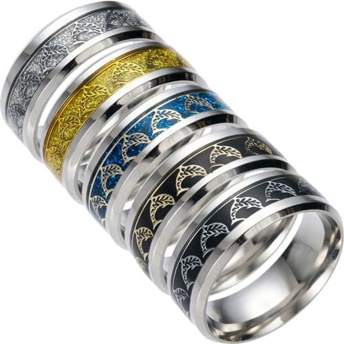 AsJerlya Dolphin Animal Ring For Women Men Wedding Stainless Steel Band Ring Fashion Jewelry Dropshipping Dolphin Pattern Rings