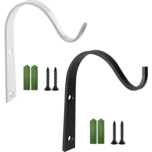 Wrought Iron Plant Hooks Hang Outdoor Wall Decoration Plant Hanging Brackets, Used for Bird Feeders, Flower Troughs, Lanterns, B