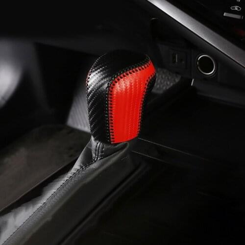 Leather hand-stitched gear shifter Gear cover Interior decoration car Accessories For Toyota Avalon 2019 2020