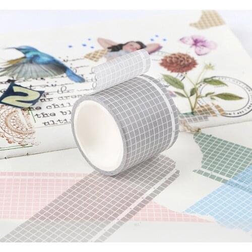 Salt Basic Grid Washi Tape scrapbooking Japanese Paper DIY Planner Masking Tape Adhesive Tapes Stickers Decorative Stationery