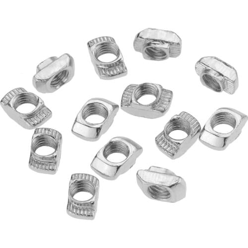 10/20/50/100pcs M3/M4/M5*10*6 for 20 Series Slot T-nut Sliding T Nut Hammer Drop In Nut Fasten Connector 2020 Aluminum Extrusion