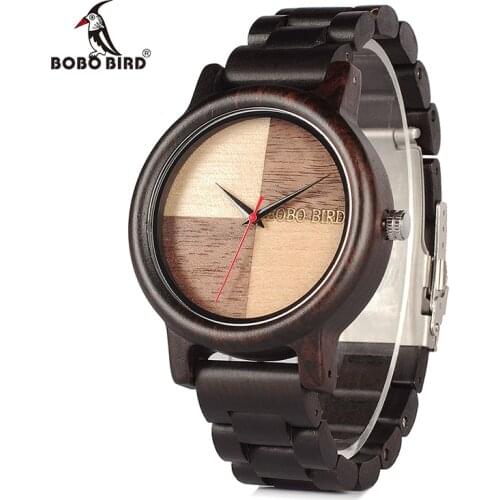 BOBO BIRD V-N07 Mens Watches Top Brand Luxury High Quality All Wood Quartz Wristwatch in Gift Box Relogio