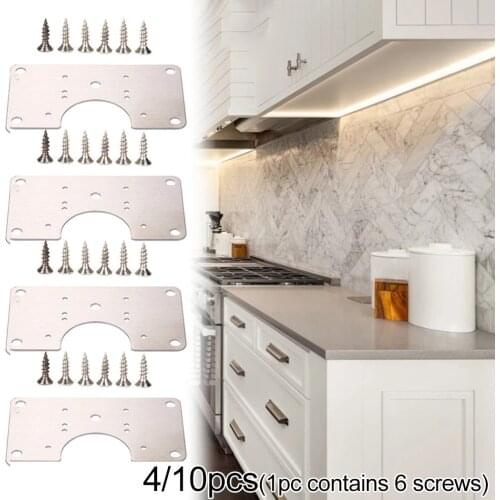 Cabinet Hinge Repair Plate Set Practical Rust Resistant Stainless Steel Furniture Cupboard Hinge Repair Mount Door Drawer Window