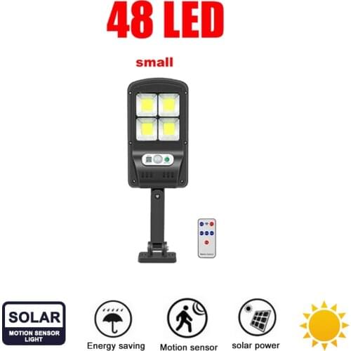 Tabular oblong 48 LED Outdoor Solar Wall Lamp 3 Modes PIR Motion Sensor Waterproof Light Garden Path Emergency Security Light L