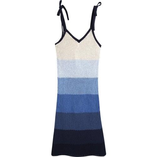 JC·KILIG 2021 New Womens Stripe Knit Dress B1797