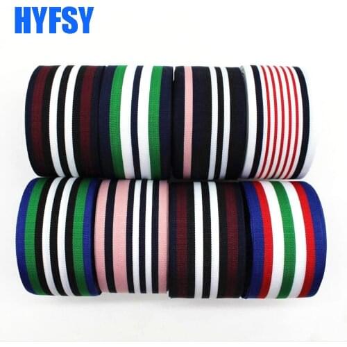 New 1-1/2 38mm striped ribbon 10 yards DIY handmade material box bag shoulder strap hair trim bow Double sided garment material