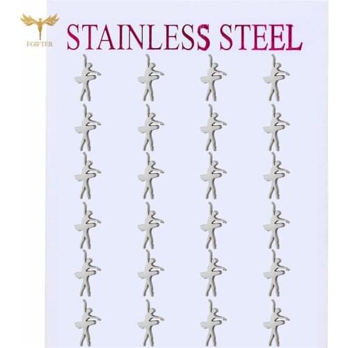New Ballet Girl Stud Earrings 3 Color Fashion Stainless Steel Jewelry Womens Accessories Best Christmas Gift