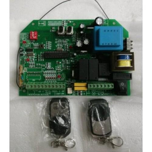 AC sliding gate opener control board with 2pcs remote control,rolling code