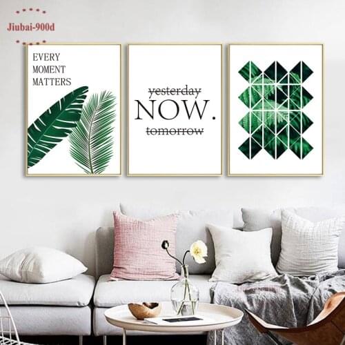 Nordic Poster Green Plants Canvas Painting Posters and Prints Wall Art Canvas Modern Art Prints Wall Pictures for Living Room