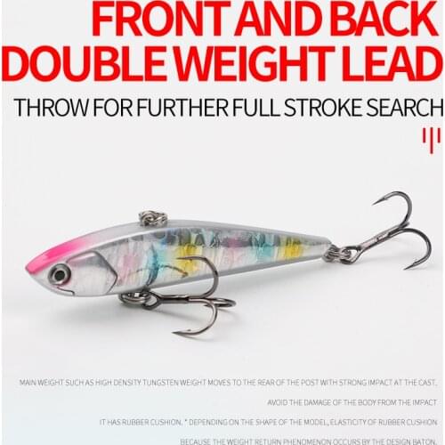 Mini Slight 75S VIB lure wobbler 75mm 15.5g Sinking Vibration Hard Bait for Ice Fishing