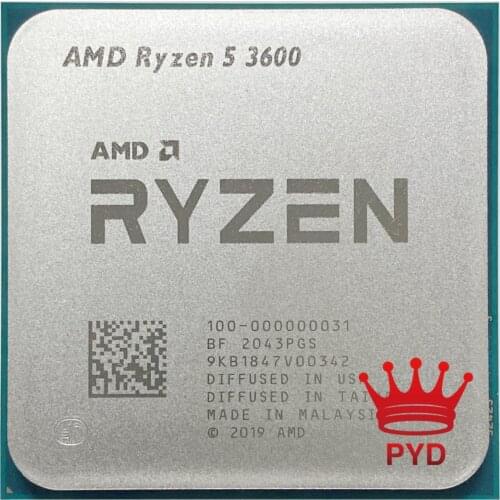 AMD Ryzen 5 3600 R5 3600 3.6 GHz Six-Core Twelve-Thread CPU Processor 7NM 65W L3=32M 100-000000031 Socket AM4