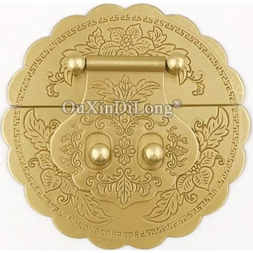 Retro 4PCS Antique Brass Box Buckle Jewelry Chest Box Suitcase Buckle Clip Clasp Jewelry Gift Case Boxes Latch Clasp