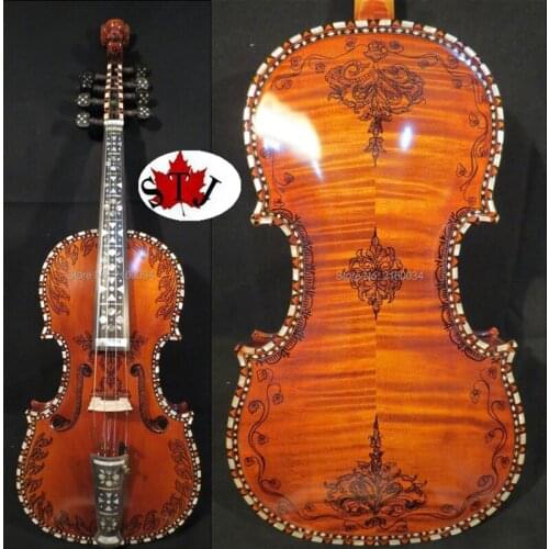Deluxe fancy Norwegian fiddle 15 1/2" viola (4*4) of concert #10258