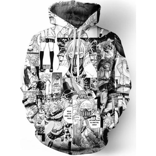 SOSHIRL Hero Anime Manga Hoodie Cool Hero Ill State Shy Girls Hoodies Funny Cosplay Sweatshirt Summer Winter Harajuku Pullovers