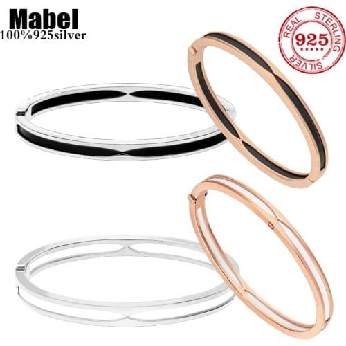 High quality fit Original 925 sterling silver ceramic bracelet for women with rose gold classic couple jewelry wedding gift