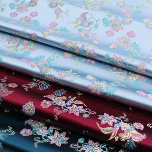 High Quality Jacquard Brocade Satin Silk Fabric For Apparel Costume Upholstery Furnishing Curtain Clothing Material Patchwork