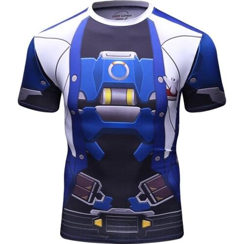 High Quality Fitness Short Sleeve Cody Lundin Gym Short Sleeve Custom 3D Printing Rashguard