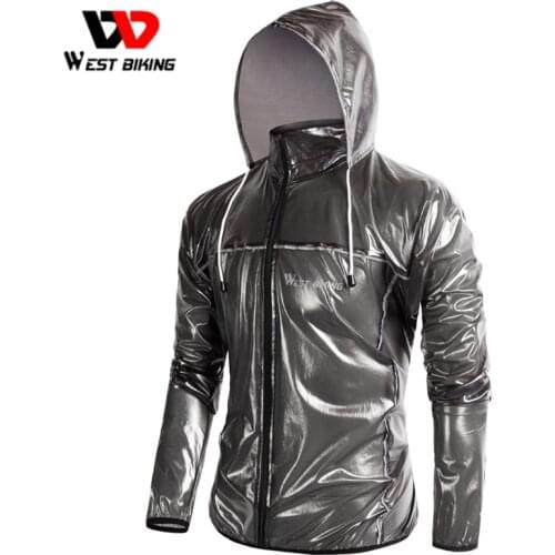 West Biking Cycling Raincoat Waterproof Mens Bike Jacket Outdoors Riding Bicycle Raincoat Windbreaker Riposte Hooded Skin Coat