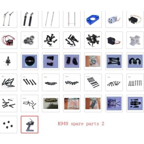 WLtoys K949 10428 RC Car spare parts motor servo receiver Front drive shaft Limiter Differential screw from K949-60 to K949-113