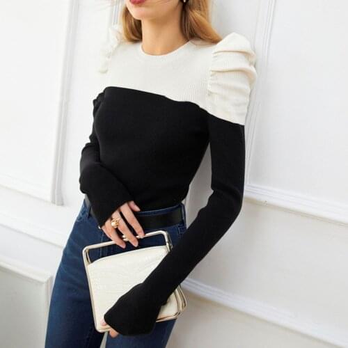 Women Sweaters Warm Pullover And Jumpers Crewneck Mohair Pullover Patchwork Jumpers Autumn 2021 Knitted Sweaters Christmas