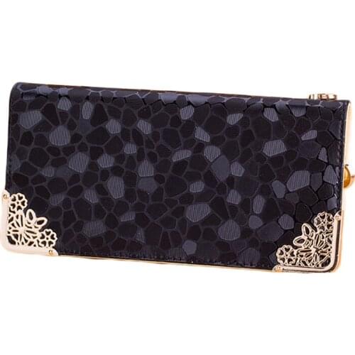 8PCS / LOT Womens Purse Stone Pattern Lady Luxury Long Wallet Party Clutch Purse