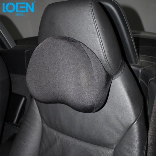 1PCS Black Car Headrest Pillow Memory Cotton Filler Soft Breathable Neck Rest Head Rest Auto Seat Pillows 18.5*26cm Universal