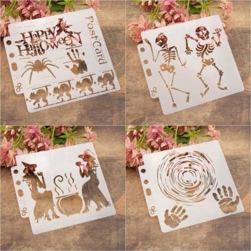 1pc DIY Craft Halloween Stencils for Painting on Wood,Wall Art Scrapbooking Stamping Album Decorative Embossing Paper Cards