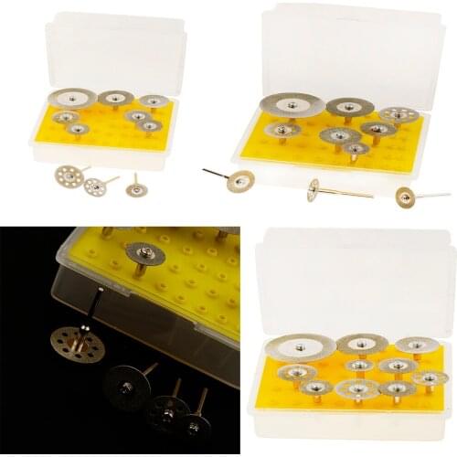 10Pcs Box Diamond Cutting Disc Blades Grinding Wheel Cup Professional Rotary Tools Kit