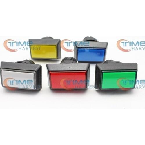 18pcs illuminated Rectangular Bevel edge Push Buttons with microswitches/push button/game accessories/Arcade Game Cabinet parts