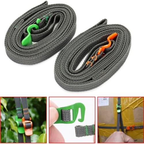 200CM Load 125kg Durable Nylon Cargo Tie Down Luggage Lash Belt Strap with Cam Buckle Travel Kits Camping Luggage Strap Outdoor