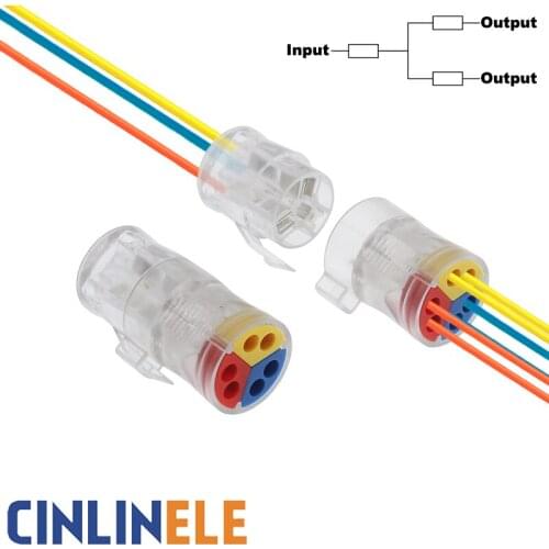 2020 New! Single Hard Wire Detachable Fast Connector 1 to 2 Solar Conductor Terminal block Cable Connector (Home,Car,Boat,etc)
