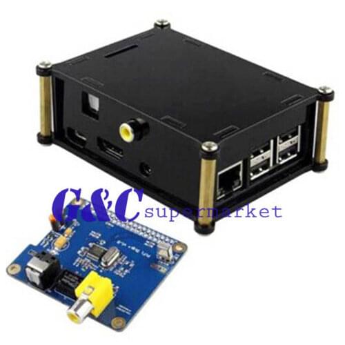 Acrylic Case For Raspberry Pi 2 model B / B+ HIFI DiGi+ Digital Sound Audio Card