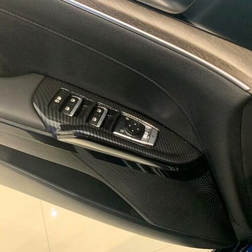 For KIA Optima K5 2020 2021 Carbon Fiber Interior Accessories Window Switch Cover Trim Air Condition Outlet Decoration Frame