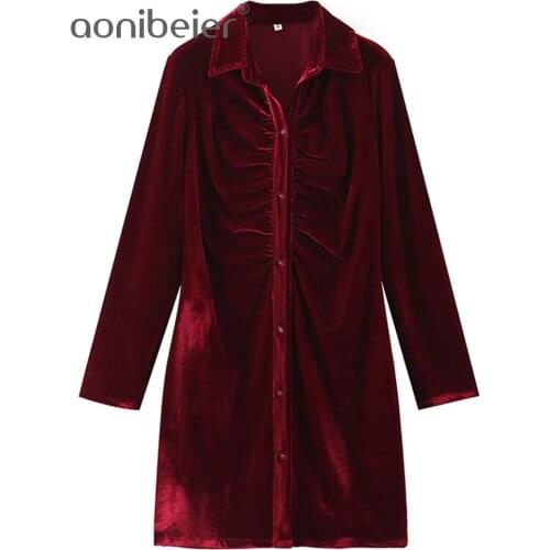 Модные платья-рубашки Aonibeier China At AliExpress