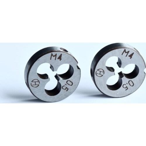 Free shipping 2PCS Non-standard small pitch Metric Die M4 pitch 0.5 or 0.7 round Die Threading Tools thread Maker for DIY maker