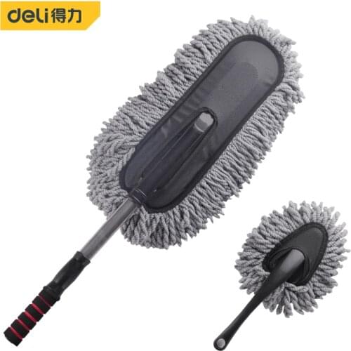 Deli 2 Pcs Car Wash Brushes Vehicle Cleaning Wiping Soft Microfiber Mop Wash Brush Tool Car Cleaner Sponges Cloths Brushes Car