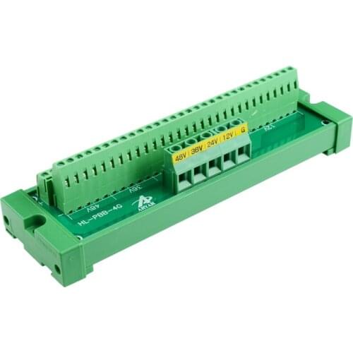 12V 24V 36V 48V Power breakout board DIN Rail Mount and Panel Mount power supply splitter board
