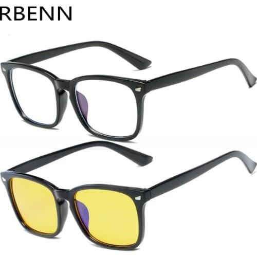 RBENN Anti Blue Light Computer Men Glasses Women Blue Light Blocking Eyewear Radiation Protection Gaming Eyeglasses Frame