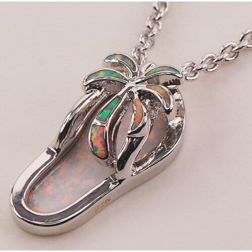White Fire Opal 925 Sterling Silver Fashion Jewelry Pendant P152