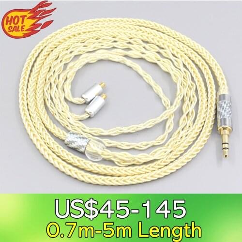 LN007640 8 Core Gold Plated + Palladium Silver OCC alloy Cable For Audio Technica ATH-CKR100 CKR90 CKS1100 CKR100IS CKS1100IS