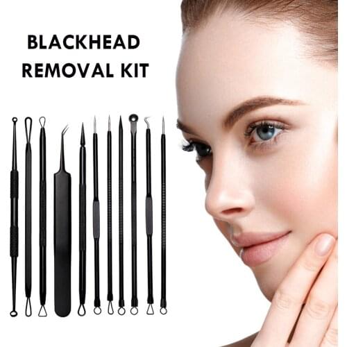 Cleaner Beauty Skin Care Tool Kit Practical Blackhead Remover Tool Kit Facial Pore Cleaner Set Acne Needles Clip
