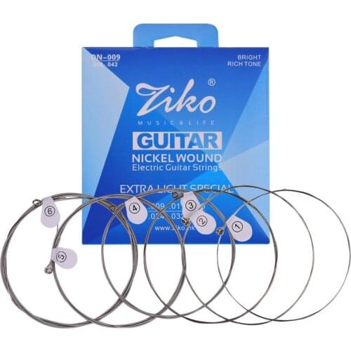 Orphee 6Pcs Electric Guitar Strings Set Guitar String Nickel Alloy Super light Medium Tension (.011-.050)for electric guitar