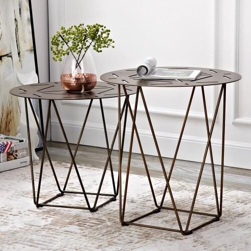 Lok ancient side-table metal combinative tea-table industrial style side table for living room