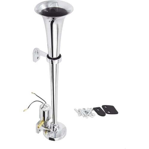 Universal 18inch Single Trumpet Car Air Horn 150db 12/24V Super Loud Air Hose Car Horn Speaker Set Car Truck Train