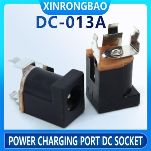 Superior quality DC Socket Connector 3 contacts 180 Degrees 2.1mm DC Power Jack 3pin socket 5.5*2.0 Hot sale Vertical power sock