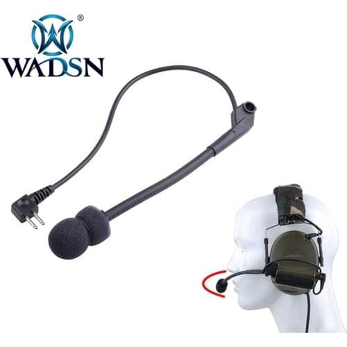 WADSN Tactical Headsets Mic Parts For Comtac II Noise Reduction Headphone Mike Airsoft Earphone Microphone Headset Accessories
